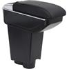 OYHCM Bracciolo per Fiat 500 2007-2011 Braccioli Doppio Scomparto, Pelle Nera, Facile da Installare, Accessorio Auto Personalizzato Pelle Nera