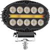Generico Faro di Profondità Ovale 2000 Lumen LED Luci di Lavoro con Posizione Ambra Bianco Omologato Fuoristrada Macchine Agricole