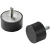 Hizli Rubber Silent Block M8-30x20 M8 - Maschio/Piatto - Plot antivibrante in gomma