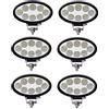 Generic 6 pz Lampada da Lavoro Flood Ovale Luci 12V 24V Led 24W Compatibile con Daf Man Scania Volvo