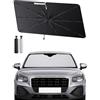 SHAOHAO Compatibile con Audi Q2 2016-2024 Ombrellone parasole auto parabrezza anteriore pieghevole protezione UV parasole tessuto antipiega accessori Audi Q2