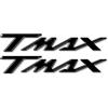 Generico 2 Scritte tmax Resinate 3D Adesivi in Resina 3D Scritta t max per Scooter compatibili con Yamaha T-Max 500-530-560 fino al 2021 - Nero