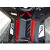 labelbike Adesivo 3D Moto Pedana Compatibile con Yamaha | TMAX 530 2012-2016, Protezione in Resina, Antigraffio, Decorazione, Rosso Nero, Made in Italy