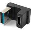 System-S Adattatore USB 3.1 tipo C femmina a 3.0 tipo A maschio U turn angolo 180° cavo