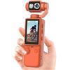 BLKE S Q8 Fotocamera Vlog Portatile con Obiettivo Ruotabile a 180°, Fotocamera Digitale 1080p per Foto e Video, Schermo IPS 2,0, Auto Focus, 2000mAh, Include Scheda 32GB, Treppiede e Cordino (Arancione)