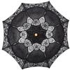 Sosoport Ombrello in Pizzo Nero per Bambine, Elegante e Resistente | Accessorio Fotografico Delicato, Stile Romantico, Manico in Legno, Adatto anche Danza Infantile