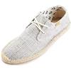 Alexis Leroy - Espadrillas da uomo con punta chiusa e lacci, grigio (Evelina), 38.5/39 EU