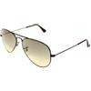Ray-Ban Aviator, Occhiali da Sole Unisex Adulto, Nero (Schwarz ), 58 mm