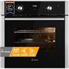 KKT KOLBE Forno da incasso 60 cm 70 L, 3 kW, cottura ventilata con grill, cassetti telescopici, timer automatico, pulizia a vapore, BO8810SS