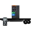 KKT KOLBE A+++ Cappa aspirante 90 cm 680 cbm/h Isola di scarico dell'aria nera vetro Smart WiFi App Wi-Fi Funzione di ricarica automatica SensorTouch con filtro a carbone FLAT-INSEL-6S