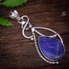 Handmade Splendido Blu Lapislazzuli Gemma 925 Argento Sterling Handmade Ciondolo 6.9cm