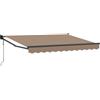 vidaXL Uitschuifbare luifel Taupe 4 × 3 m Polyester en Metaal