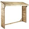 Briconess.com Legnaia tettoia da Esterno portalegna in Legno impregnato in Autoclave 220X80x180 Forest