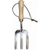 Kent & Stowe Forca da giardino per bambini - Forca per bambini leggera in acciaio inossidabile con manico in frassino, lunghezza: 19,7 cm