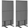 IDMarket - Set di 2 paraventi Esterni Traforati, paravento Decorativo, 80 x 150 cm, Metallo Grigio Antracite