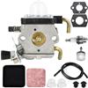 ZAMDOE Carburatore Carb Adatto per STIHL HS75, HS80, HS85, per ZAMA C1Q-S42C C1QS42C Decespugliatore Motori Carb Sostituisce 42261200604, con Filtro Aria, Filtro Carburante, Candela, Bulbo di Primer
