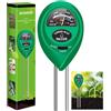 focombance Igrometro per Piante Misuratore PH Terreno Misuratore Umidità Terreno Tester, 3 in 1 Sensore Umidità Terreno phmetro Tester di luce solare per Giardinaggio, Agricoltura, Piante test di soil
