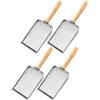 RiseNova Set di setaccio e pala da giardino, in acciaio inox con manico in legno, per setacciare compost sabbia e terriccio (2 + 2,8 + 3,8 + 5 mm)