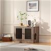 FOREST GRAVITY Cat Cabinet Litter Box Small Armadietto per gatti Lettiera Piccoli mobili per Lettiera Moderna 82 * 58.5 * 53 cm Casa per gatti con porta e divisorio separato Bianco Grigio