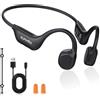 sunvito Cuffie a Conduzione Ossea Bluetooth 6.0, Auricolari Wireless Open Ear, Impermeabili IPX6, Connettività Doppia, 10 Ore di Autonomia, Cuffie Sportive per Corsa, Ciclismo e Palestra