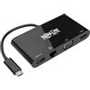 TRIPP LITE Eaton Adattatore multiporta USB-C - Porta hub 4K HDMI, VGA, USB 3.x (5Gbps), GbE, HDCP, nero