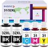BAISINE 31 32XL Inchiostro Compatibile con HP 32XL / HP 31 Inchiostro