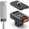 Keltorio Supporto magnetico per adattatore a sgancio rapido compatibile, in lega di alluminio per Insta360 Ace Pro2, X3/X2, GoPro12, chiusura rapida da 1/4, foro per viti per treppiede/selfie stick