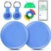 LocLynx Air Tracker Tag Android, 2 Pezzi Smart tag Android, Funziona con Google Dov'è App, Bluetooth Trova Oggetti, Air Tracker Tag Bluetooth Localizzatore Chiavi per Chiavi/Bagagli/Valigie(Blu)