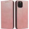 Mixroom - Custodia Cover Case a Libro Rosa per iPhone 14 PRO con Stand in Ecopelle Chiusura Magnetica Formato Portafoglio Parte Interna in TPU Morbida con Bordi Piatti