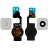 Riihoo Parti di ricambio per cavo flessibile compatibile con iPhone 5, (tasto Home, bianco)