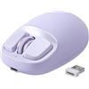 YUNZII C1 Mouse Wireless Silicone Senza Fil, 4800 DPI, Mouse Tri-Mode 2.4G/Bluetooth/Type-C, Mouse per Laptop, Mac, iPad, PC (Viola)