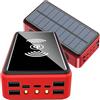 Pink Beryl Caricatore solare 100000Mah Waterproof Qi Wireless Power Bank campeggio Battery Pack with Solar Panel Fast charge 5V/2.1A Input/Output, LED flash [classe energetica A]