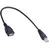 NUEAYMS Cavo adattatore da USB a RJ45 femmina a RJ45 maschio Ethernet cavo adattatore 30 cm Plug and Play Modem Camera Riser Net Adapter