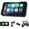 EZoneTronics Senza Fili Schermo Carplay Per Moto, Navigatore Moto da 5 Pollici Wireless CarPlay e Android Auto,Navigatore GPS Impermeabile IP67 con Bluetooth, TPMS,Controllo Vocale, Equalizzatore