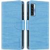 Shantime Custodia Portafoglio in Pelle Compatibile con TCL 20L T774H, Cover Colorata Flip con Portacarte, Chiusura Magnetica Protettiva(Azzurro Chiaro)