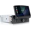 LXKLSZ Autoradio Linux a singolo DIN per Peugeot 206 207 308 3008 Citroën C2 C3 C4 Picasso con CarPlay wireless e Android Auto, schermo touchscreen a scomparsa, plug and play, Bluetooth, radio FM RDS
