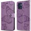 DENDICO Cover per Oppo Find X5 Lite 5G, Portafoglio Custodia in PU Pelle per Oppo Find X5 Lite 5G, Antiurto Cover a Libro con Slot per Carte, Viola