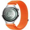 GIOPUEY Cinturini Compatibile con Huawei Watch 5 42mm, Nylon Traspirante Sport Loop Cinturino in Morbido Nylon Intrecciato Strap Band - Orange