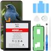 Beefix Batteria per Samsung Galaxy S20 (EB-BG980ABY), batteria di ricambio ad alta capacità da 4000 mAh per Galaxy S20 SM-G980F, con strumenti di riparazione professionali