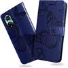 DENDICO Cover per Huawei Honor 50 5G / Huawei Nova 9, Portafoglio Custodia in PU Pelle per Huawei Honor 50 5G / Huawei Nova 9, Antiurto Cover a Libro con Slot per Carte, Blu