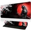 GNALIA Tappetino Scrivania Gaming Xxl 80X30 Cm, 1 Pezzo Impermeabile Antiscivolo, Design Cucito, Colore Bianco Nero Rosso, Spessore 0.2 Cm