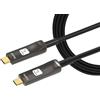 Techly 367614 Cavo Audio/Video Ottico Attivo USB-C™ M/M AOC Fibra Ottica 4K 20m Nero