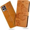DENDICO Cover per Oppo Realme 8i, Portafoglio Custodia in PU Pelle per Oppo Realme 8i, Antiurto Cover a Libro con Slot per Carte, Giallo