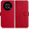 DENDICO Cover per Honor Magic 4 Lite/Honor X9 / Honor X30, Premium Portafoglio PU Custodia in PU Pelle, Flip Libro TPU Bumper Caso per Honor Magic 4 Lite/Honor X9 / Honor X30, Rosso