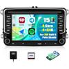 CAMECHO 4G+64G CAMECHO Android 15 Carplay Autoradio per VW Golf 5 6 Polo 5, Nav Wireless Android Auto, 2 DIN Stereo con Schermo da 9 Pollici per Skoda Passat B6 B7 Seat Bluetooth 5.0 RDS/FM MirrorLink