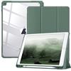 TiMOVO Custodia Compatibile con Nuovo iPad 9a Gen 2021/iPad 8a Gen 10.2 2020, con Portapenne, Case Protezione con Supporto, Proteggi Tablet Auto Sveglia/Sonno iPad 7a Gen 2019 10.2, Verde notte