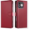 JUNETOP Cover per Honor 600 Lite 5G con Vetro Temperato, Rosso