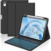 aMZCaSE Custodia per iPad A16 10/11a generazione con tastiera da 11/10,9 pollici (2025/2022), custodia per tastiera retroilluminata a 7 colori, alloggiamento per tastiera wireless staccabile con