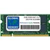 GLOBAL MEMORY 2GB DDR2 667MHz PC2-5300 200-PIN SODIMM MEMORIA RAM per computer portatili/notebook