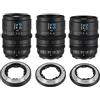 SIRUI Vision Prime Obiettivo Cine Kit 24mm&35mm&50mm, E/RF/Z/L-Mount, Nero | VP-1 Obiettivo Cinema a Fuoco Manuale Full Frame, T1.4 Apertura Rapida, Compatibile con Sony E, Canon RF, Nikon Z, Leica L